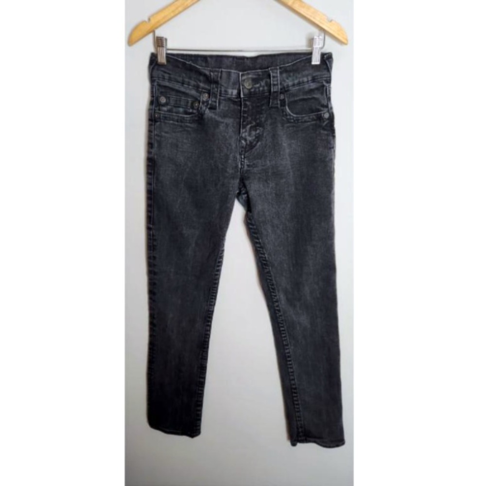 True Religion Geno Relaxed Slim Jeans Size 28 Black Stonewashed‎ 28x30